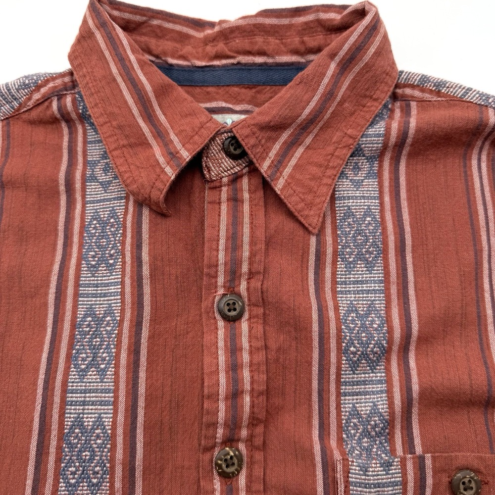 The Territory Ahead Men's Short Sleeve Aztec‎ Medium Tall Button Up Cotton